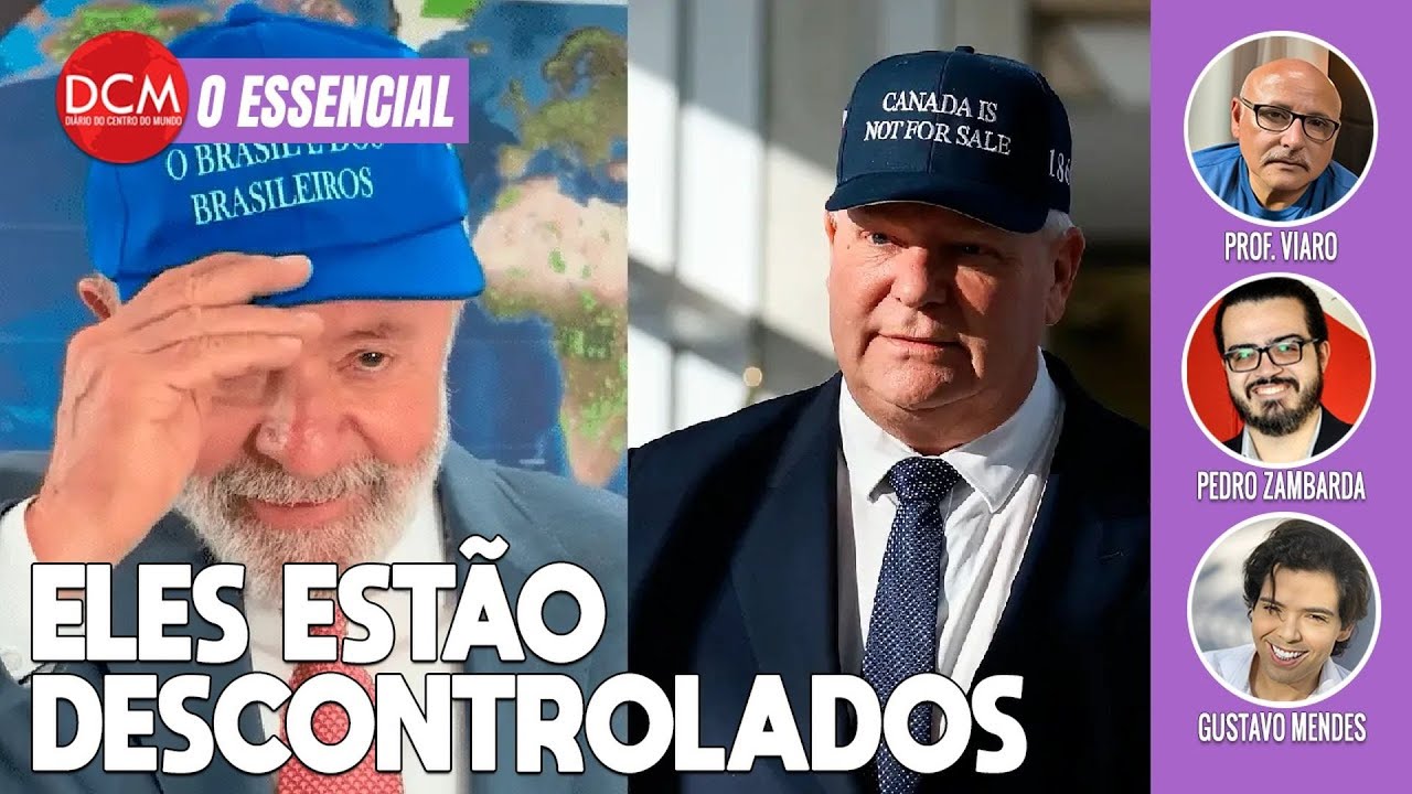 Canadenses e brasileiros usam bonés contra Trump e bolsonaristas dão chilique