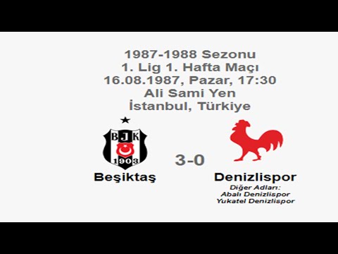 Beşiktaş 3-0 Denizlispor [HD] 16.08.1987 - 1987-1988 Turkish 1st League Matchday 1
