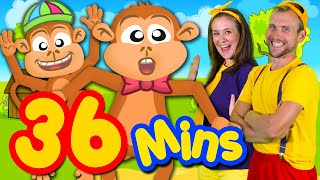 Five Little Monkeys and More! 42mins Kids Songs Collection Compilation | Bounce Patrol