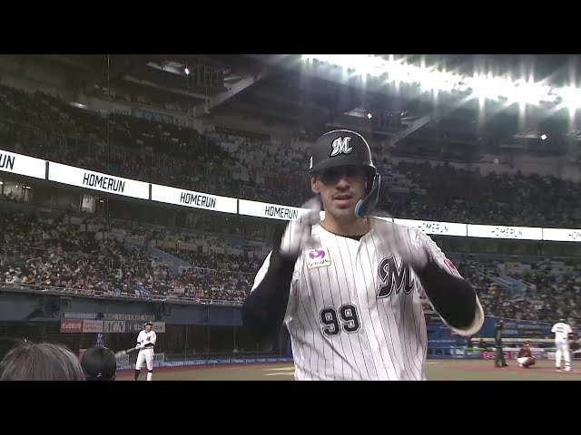 【7回裏】反撃への一打!! マリーンズ・ソト 第3号のソロホームランで1点を返す!! 2025年4月4日 千葉ロッテマリーンズ 対 東北楽天ゴールデンイーグルス