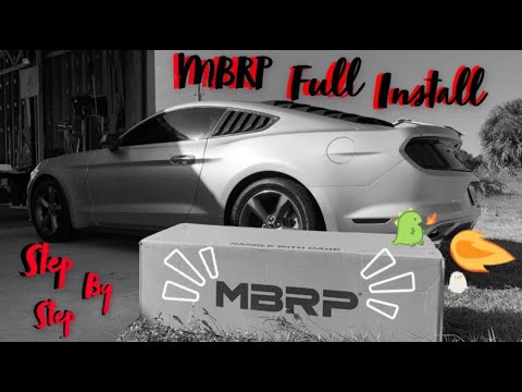 Mustang Ecoboost MBRP Street Exhaust Installation Video / Before and after revs