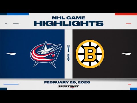 NHL Highlights | Blue Jackets vs. Bruins - February 26, 2026