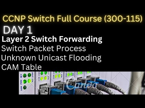 CCNP Switch  DAY 1 | Layer 2 Switch Forwarding | CAM Table | Switch Packet Process