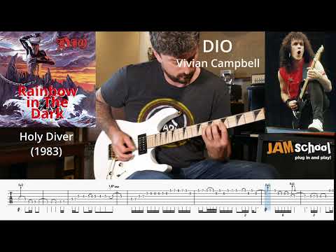 Dio Rainbow in The Dark Vivian Campbell Guitar Solo (With TAB)