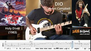 Dio Rainbow in The Dark Vivian Campbell Guitar Solo (With TAB)