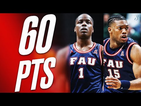FAU's Backcourt Johnell Davis (34 Pts) & Alijah Martin (26 Pts) Combine For 60 In OT Win At UTSA!