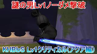 謎の男Lv1ノーダメ撃破【KHBbSアクア編】