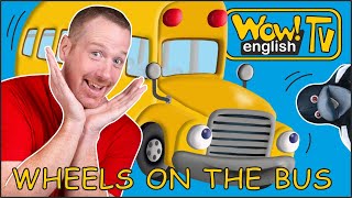Wheels on the Bus with Animals and Steve and Maggie | Teddy Bear from Wow English TV