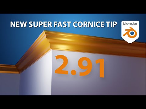 Super fast Cornice Molding in Blender 2.91 | New Feature Modeling Tip