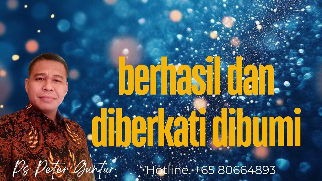 BERHASIL DAN DIBERKATI DI BUM. -I  PETER GUNTUR