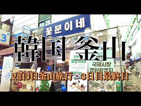 [Coréia, Busan] Último dia de uma viagem solo de 2 noites e 3 dias [Mercado internacional, barraca de café da manhã, shopping center subterrâneo Nampo, Lotte Mart] vol.36 #Korea #Busan #Korea travel #Love