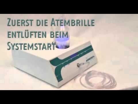 Airnergy Kurzanleitung - Atembrille entlüften und aufsetzen