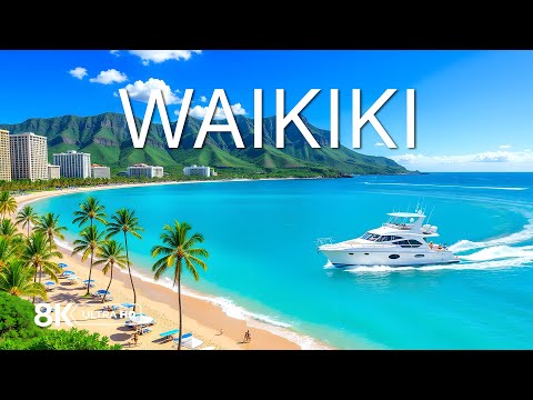 Waikiki, Hawaii 8K – Journey Through Blue Waters, Vibrant Streets & Diamond Head Views