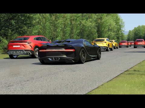 Bugatti Chiron vs Lamborghini Urus Sports at Monza Full Course
