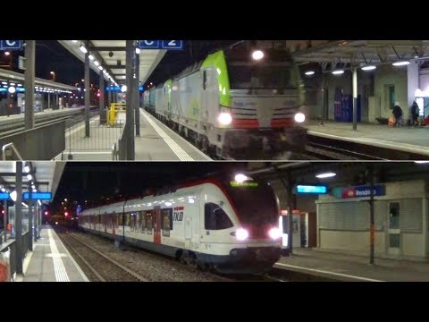 Qualche treno di sera a Mendrisio FFS (con tripla simmetrica)