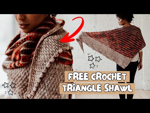 BRONWYN SHAWL: Free Crochet Triangle Wrap Tutorial & Pattern