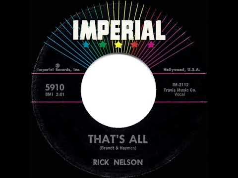 1963 HITS ARCHIVE: That’s All - Rick Nelson