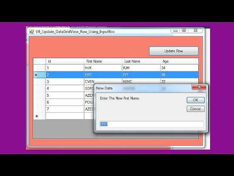 VB.NET - How To Update Selected DataGridView Row Using InputBox In VB.NET [ With Source Code ] Video