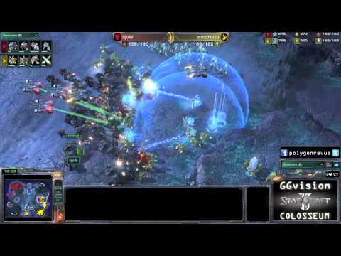 SC2 Gladiator: mouzHasu vs SjoW @ Shakuras Plateau - DUAL-CAST
