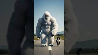Yeti and cat walking #animation #funnykid #yeti #cat #DreamScreenAi