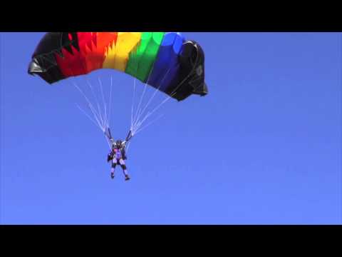Skydiver's Crazy Accurate Landing