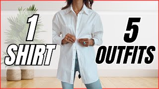 Download lagu How to Style a White Button Down | How to Style a White Button Up | 1 Shirt  5 Ways mp3