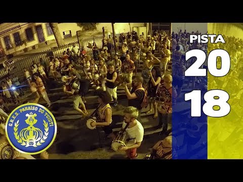Bateria Paraíso do Tuiuti 2018 - Pista - Apoteose Visita Ensaio de Rua