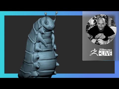 Create a Caterpillar #withme! - Sculpting with Andre Ferwerda: Character Design - ZBrush 2021.6