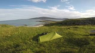 Wild camping @ Eriskay with a view of South Uist on The Hebridean Way