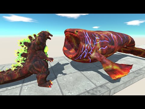 New Monster Super Godzilla Lava Vs Team Monster Bloop Lava Death run -Animal Revolt Battle Simulator