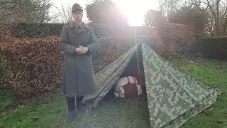 Zeltbahn tent setup and nestof premium zeltbahn review | wehrmacht zeltbahn encampment