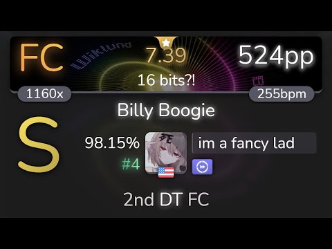 im a fancy lad | Wiklund - Billy Boogie [16 bits?!] +DT 98.15% {#4 524pp FC} - osu!