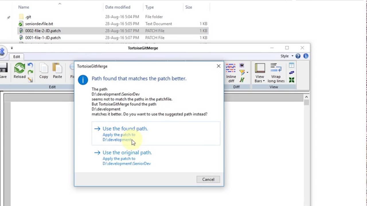 Easy to Git Part 1: TortoiseGit and Patch