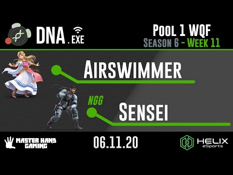 DNA.EXE S6:W11 - Airswimmer (Zelda) Vs. NGG | Sensei (Snake) - Pool 1 WQF