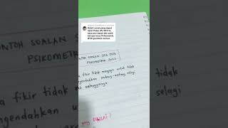 Download lagu Contoh Soalan Ujian Psikometrik SPA PSEE JPJ KP19 #shorts mp3