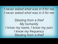 Anthrax - Stealing From A Thief Lyrics