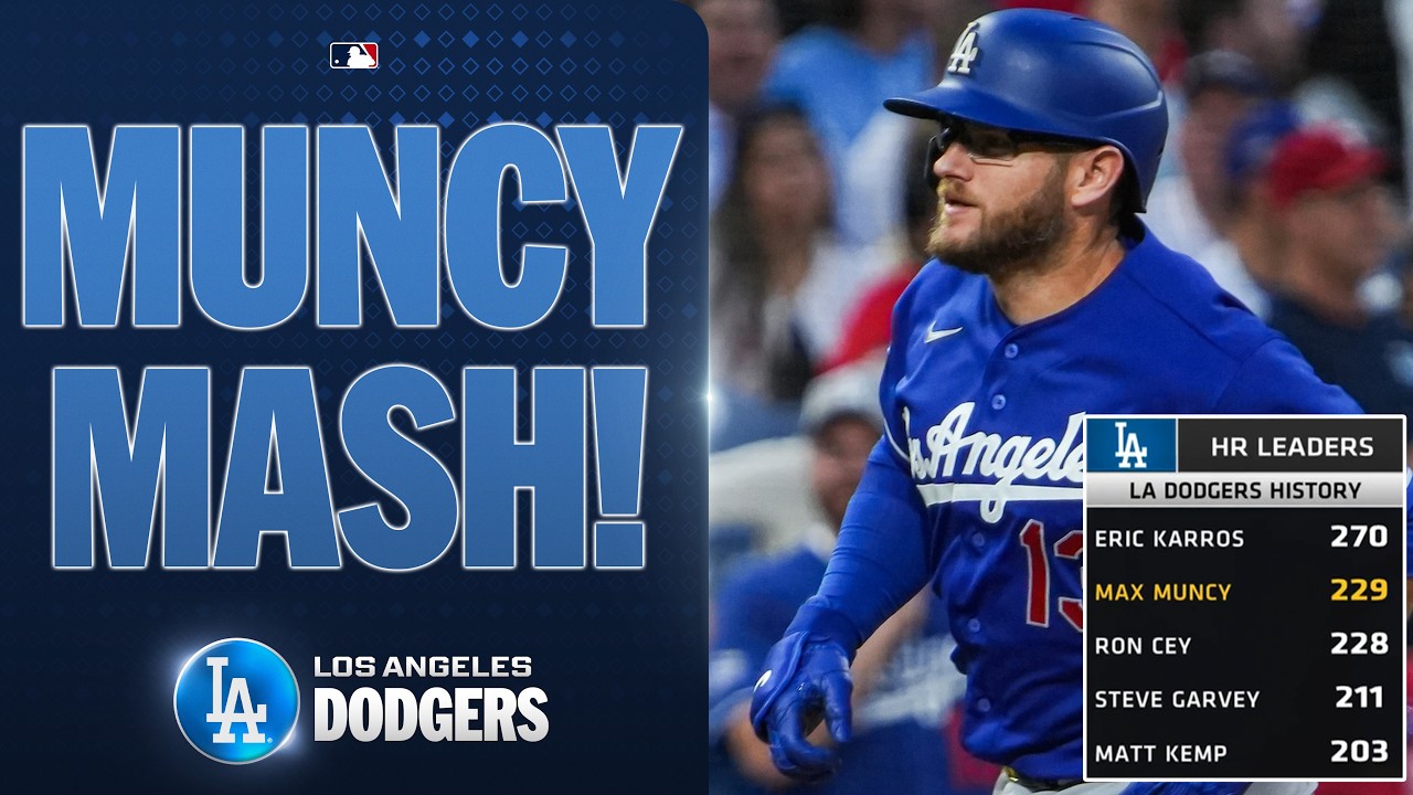 Max Muncy's GO-AHEAD HOMER moves him into 2nd PLACE for HOME RUNS in LA Dodgers history! 👏🫡