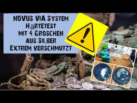 NOVUS VIA System Härtetest mit 4Groschen aus Silber Extrem verschmutzt #coin #silvercoins #coinbase