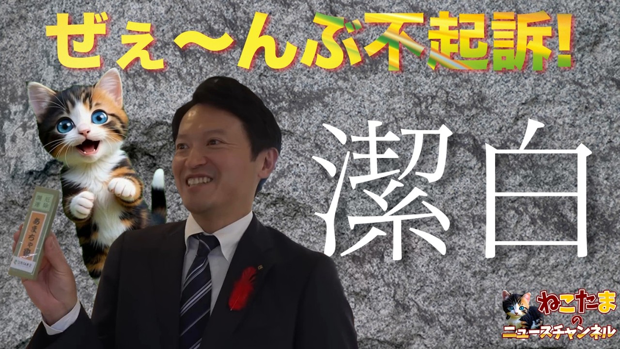 【全部不起訴】今までの斎藤知事バッシングは何だったの？ #斎藤元彦 #リハック #躍動の会  #斎藤知事 #増山誠 #斎藤知事がんばれ #岸口実 #白井たかひろ #兵庫県議会