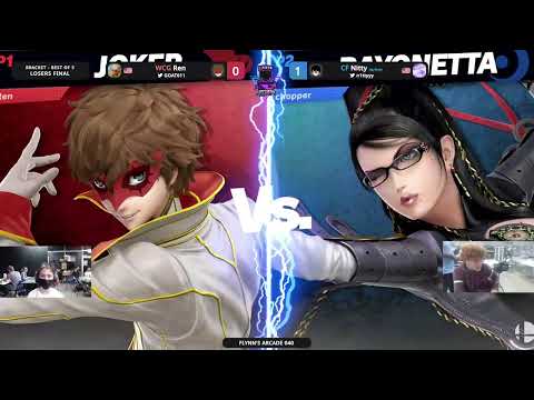 Flynn's Arcade 040 Losers Final - Ren (Joker) Vs. Nitty (Bayonetta) SSBU ULTIMATE