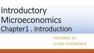 Class 12 || Introductory Microeconomics | Chapter 1 - Introduction