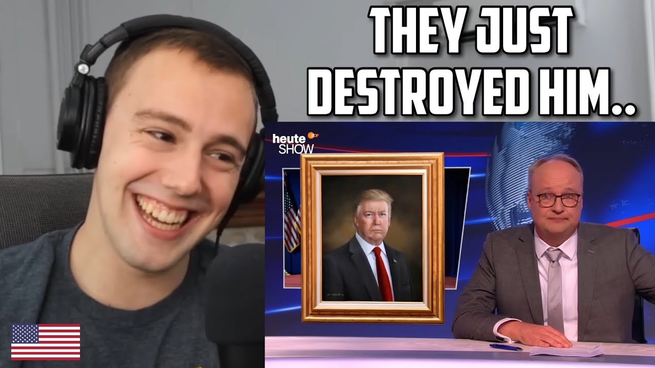 American Reacts to German TV Making Fun of Donald Trump (Trade War)