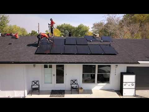 A solar system from start to finish! Our crew installed this 8.64kW system featuring 27 REC panels on this comp shingle roof in Boulder, Colorado.