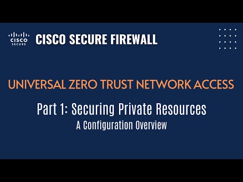 Part 1: Securing Private Resources with Universal Zero Trust Network Access:A Configuration Overview
