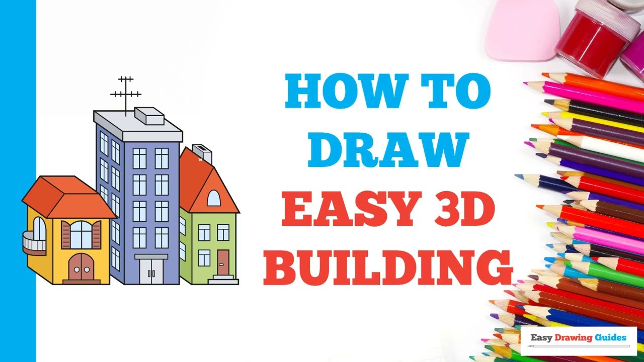 How to Draw Easy 3D Buildings: Easy Step by Step Drawing Tutorial for Beginners