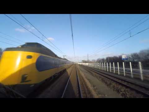 A train driver's view: Hoofddorp Midden - Hoorn, SLT, 31-Dec-2015.