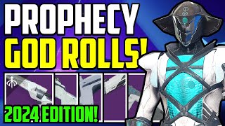 UPDATED Prophecy Dungeon 2024 PVE God Rolls Guide! (Destiny 2)