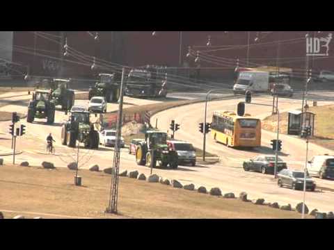 Traktorer proppade igen Köpenhamn