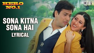 Sona Kitna Sona Hai - Lyrical  Hero No 1  Govinda 