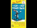 Dr Seuss Beginner Book Video The Cat In The Hat Comes Back 1989 VHS